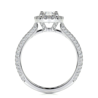 1.50 CT Oval Halo CVD F/VS2 Diamond Engagement Ring 5