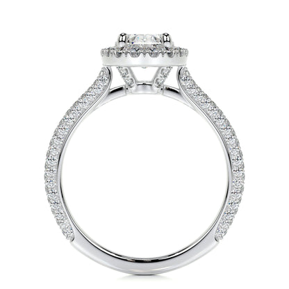 1.50 CT Oval Halo CVD F/VS2 Diamond Engagement Ring 5