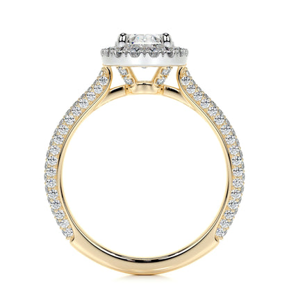 1.50 CT Oval Halo CVD F/VS2 Diamond Engagement Ring 9