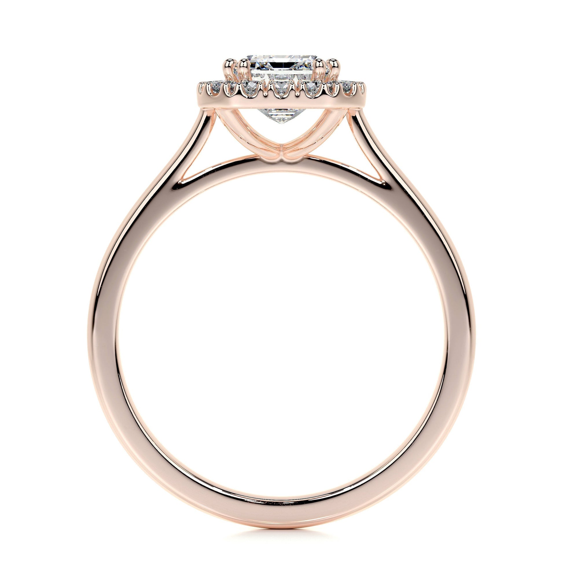 1.0 CT Emerald Halo CVD E/VS2 Diamond Engagement Ring 15