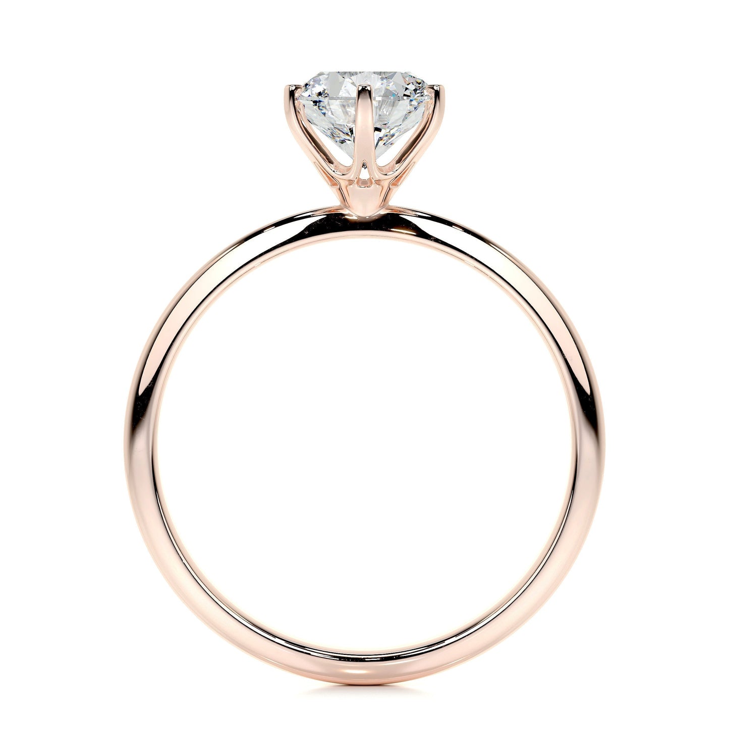 1.0 CT Round Solitaire CVD E/VS2 Diamond Engagement Ring 15