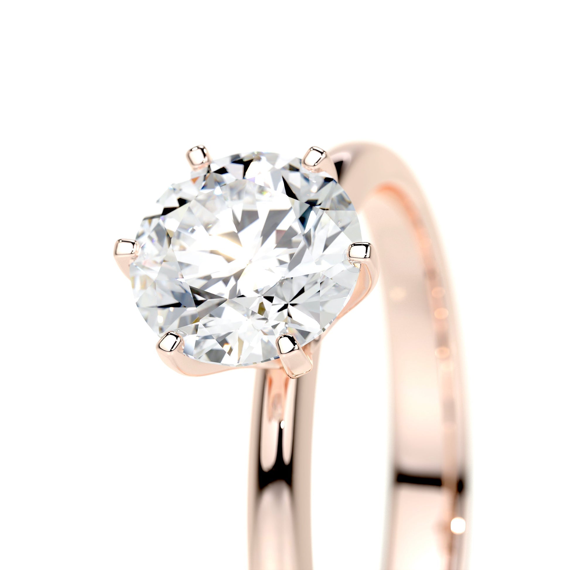 1.0 CT Round Solitaire CVD E/VS2 Diamond Engagement Ring 12