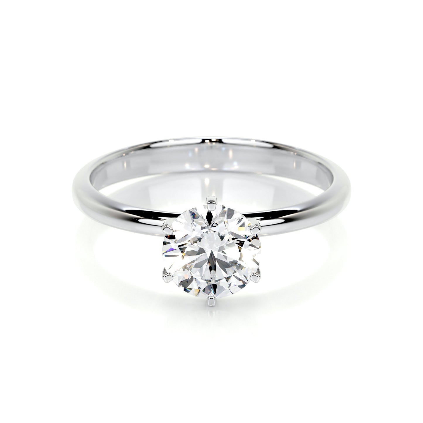 1.0 CT Round Solitaire CVD E/VS2 Diamond Engagement Ring 1