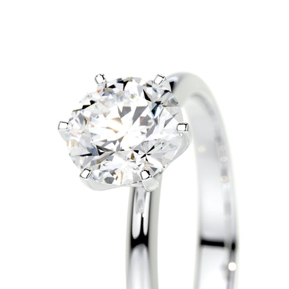 1.0 CT Round Solitaire CVD E/VS2 Diamond Engagement Ring 4