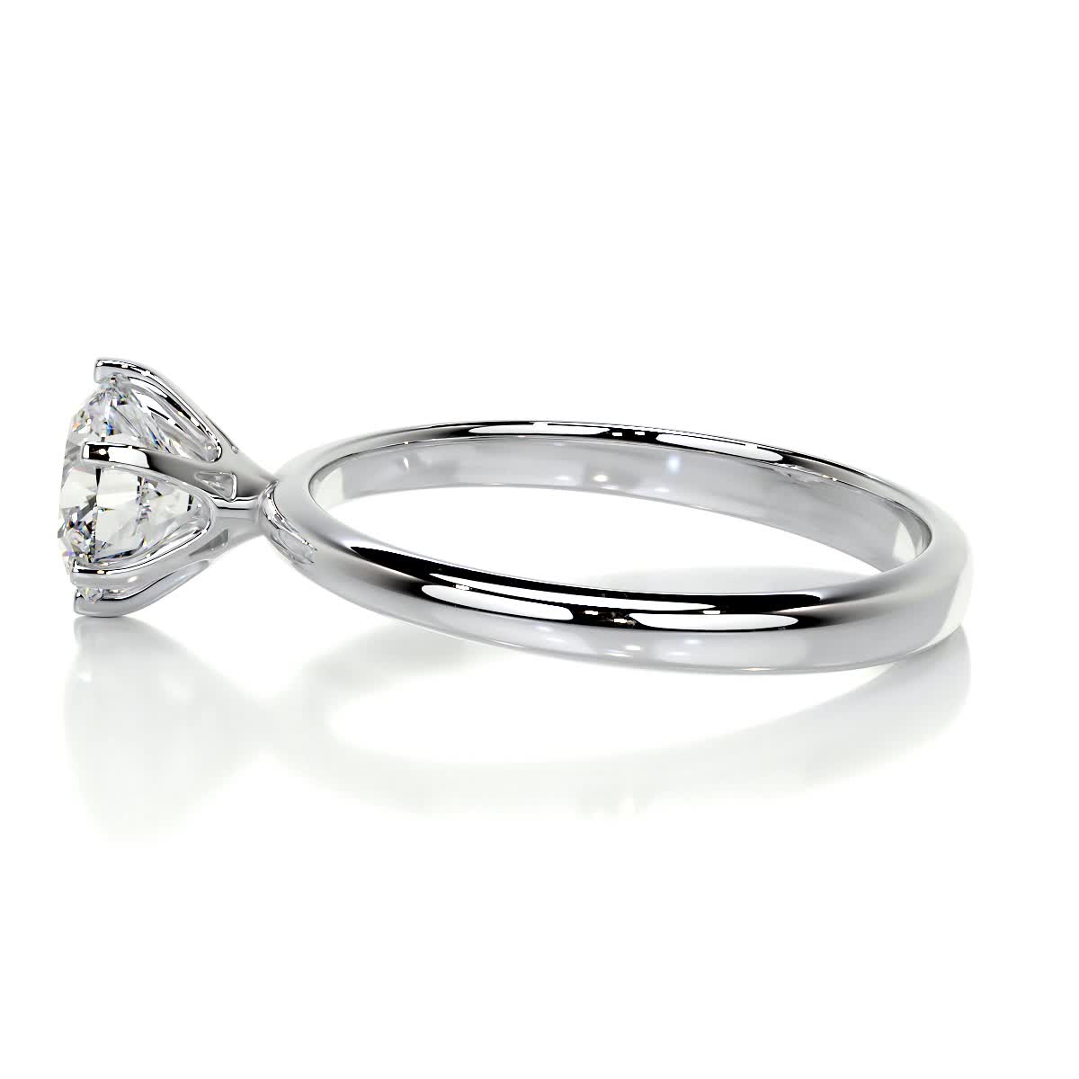 1.0 CT Round Solitaire CVD E/VS2 Diamond Engagement Ring 5