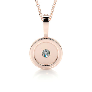0.50 CT Round Double Halo CVD F/VS Diamond Necklace 16