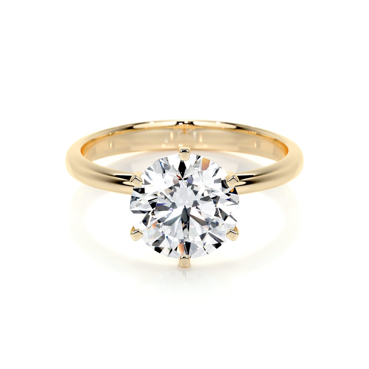2.50 CT Round Solitaire CVD G/SI1 Diamond Engagement Ring 7