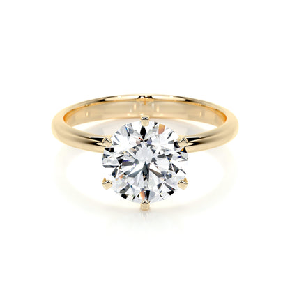 2.50 CT Round Solitaire CVD G/SI1 Diamond Engagement Ring 7