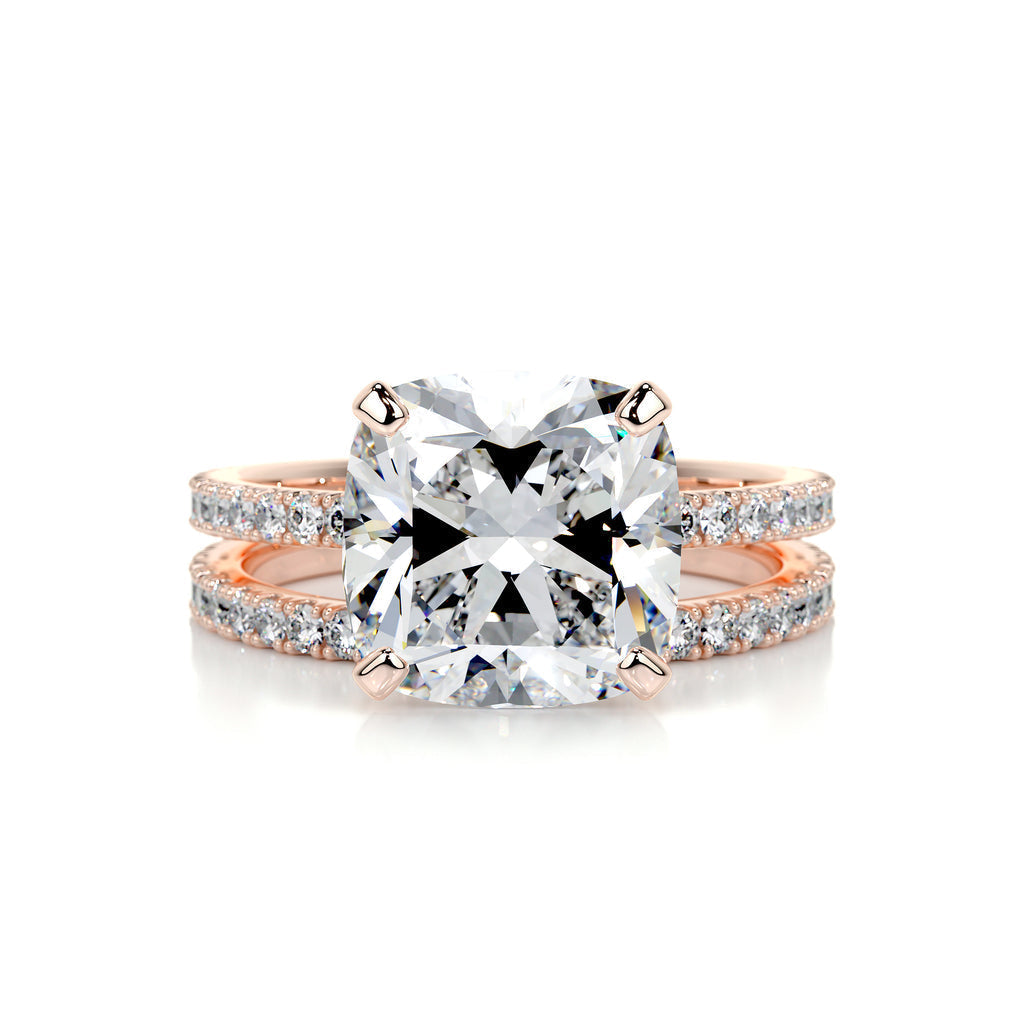 3.0 CT Cushion Solitaire CVD F/VS Diamond Bridal Ring Set 13