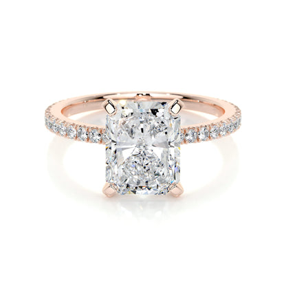 3.0 CT Radiant Solitaire CVD G/SI1 Diamond Engagement Ring 10