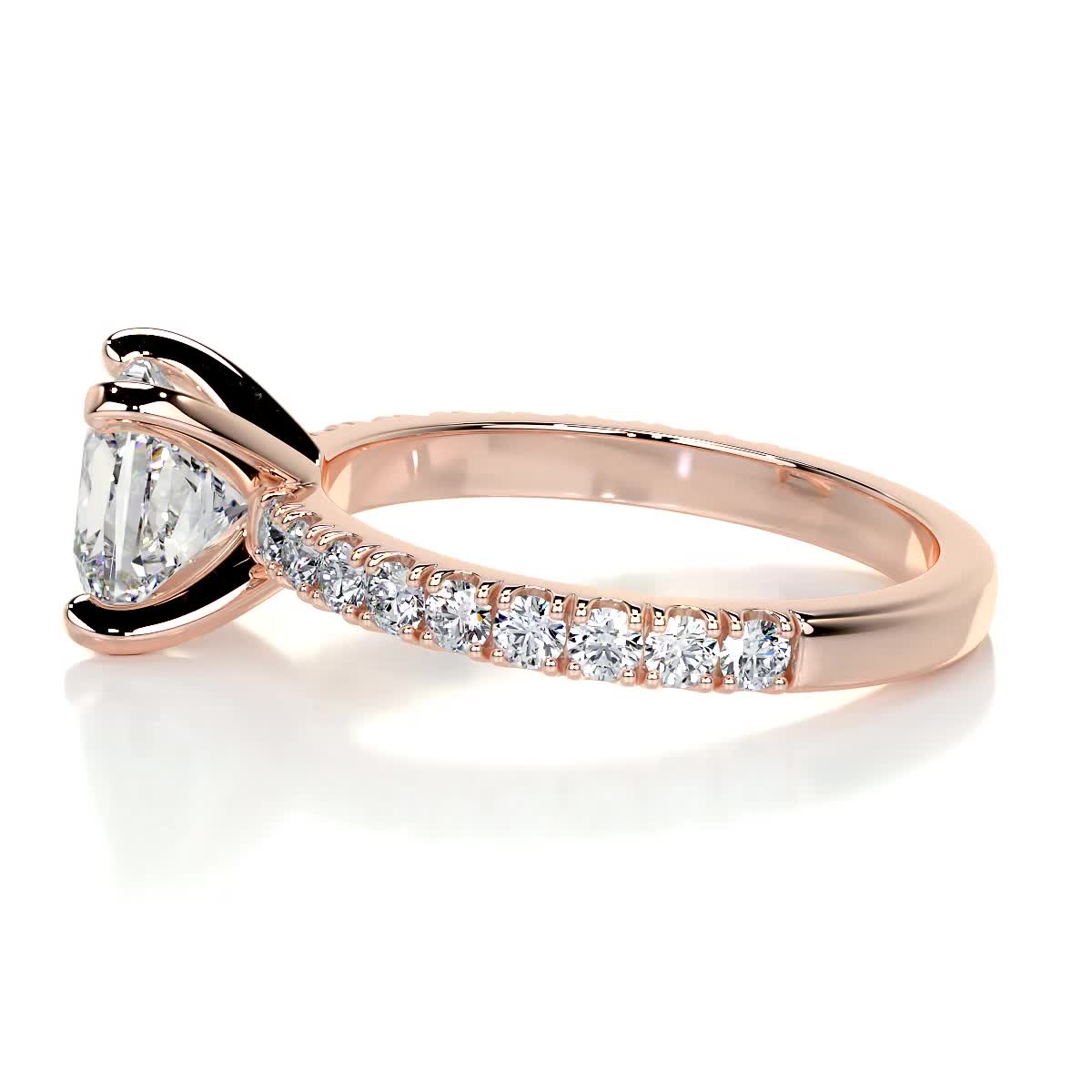1.50 CT Princess Solitaire CVD G/VS2 Diamond Engagement Ring 14