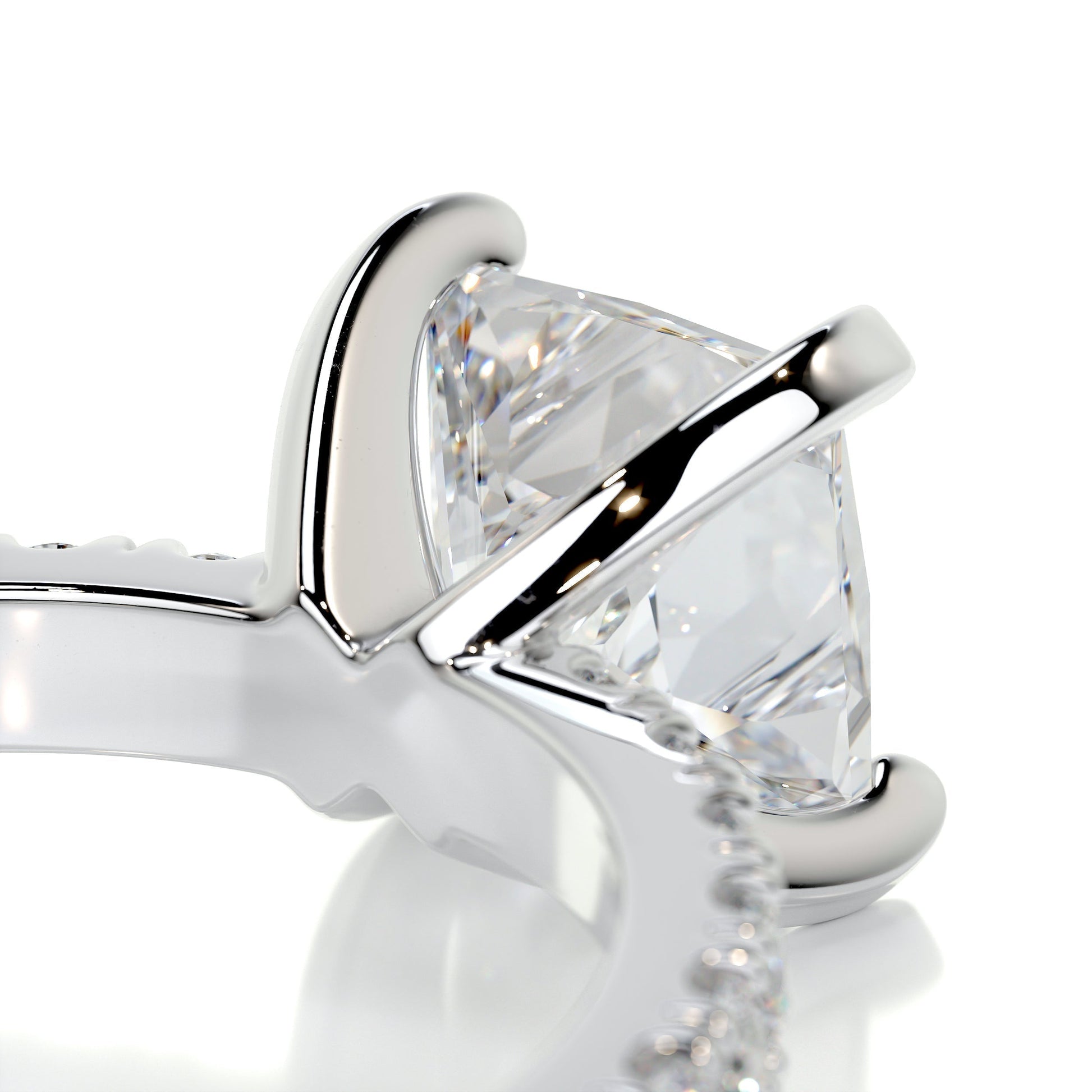 1.50 CT Princess Solitaire CVD G/VS2 Diamond Engagement Ring 3