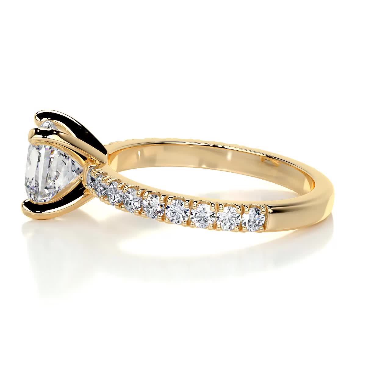 1.5 CT Princess Solitaire CVD G/VS2 Diamond Engagement Ring 8