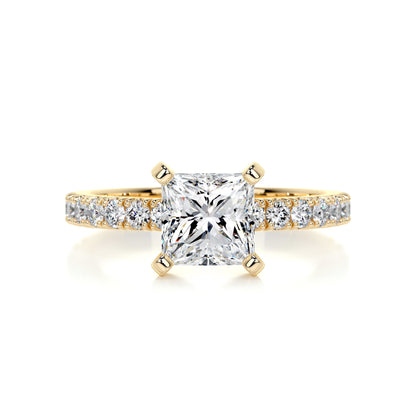 1.5 CT Princess Solitaire CVD G/VS2 Diamond Engagement Ring 6