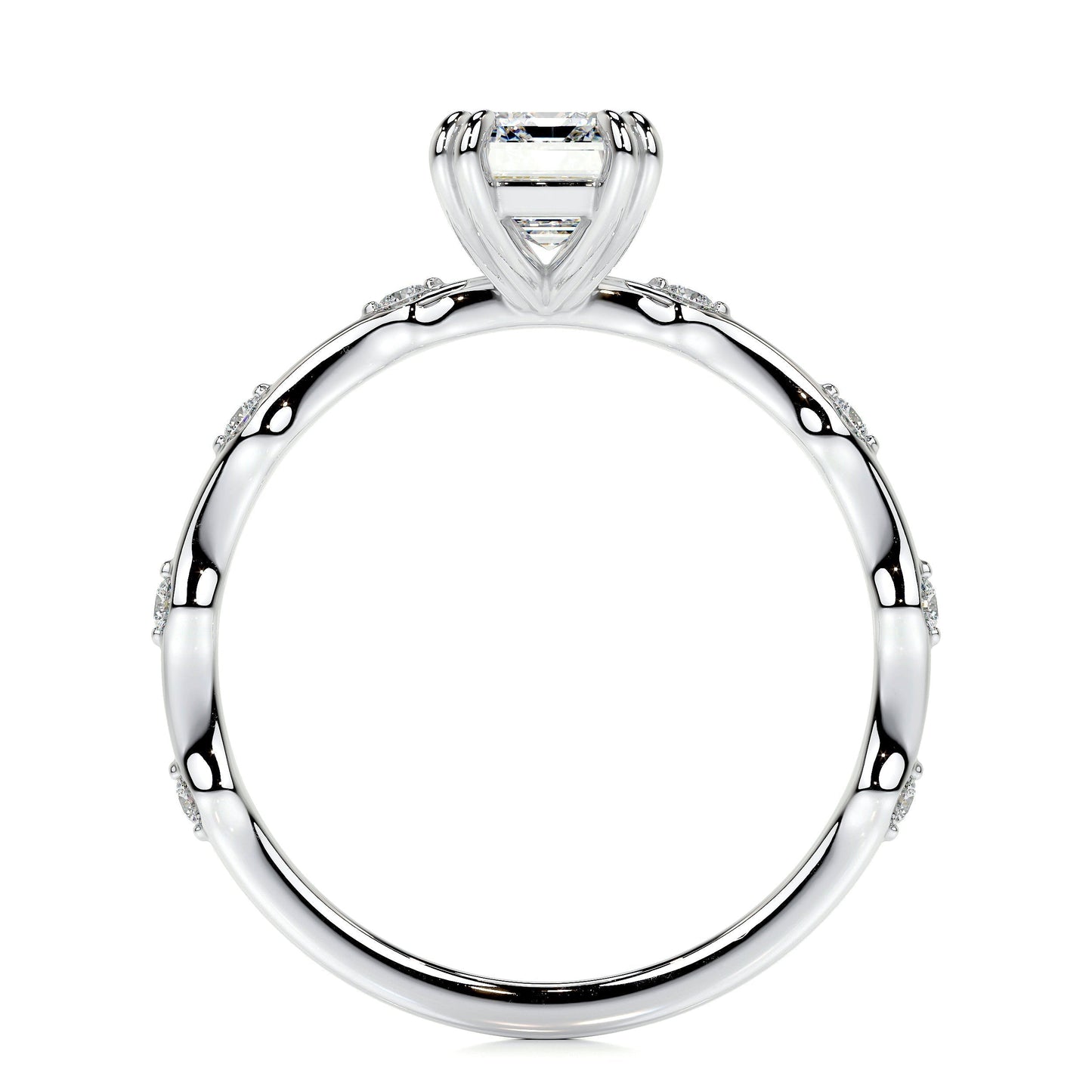 1.50 CT Emerald Solitaire CVD E/VS1 Diamond Engagement Ring 5