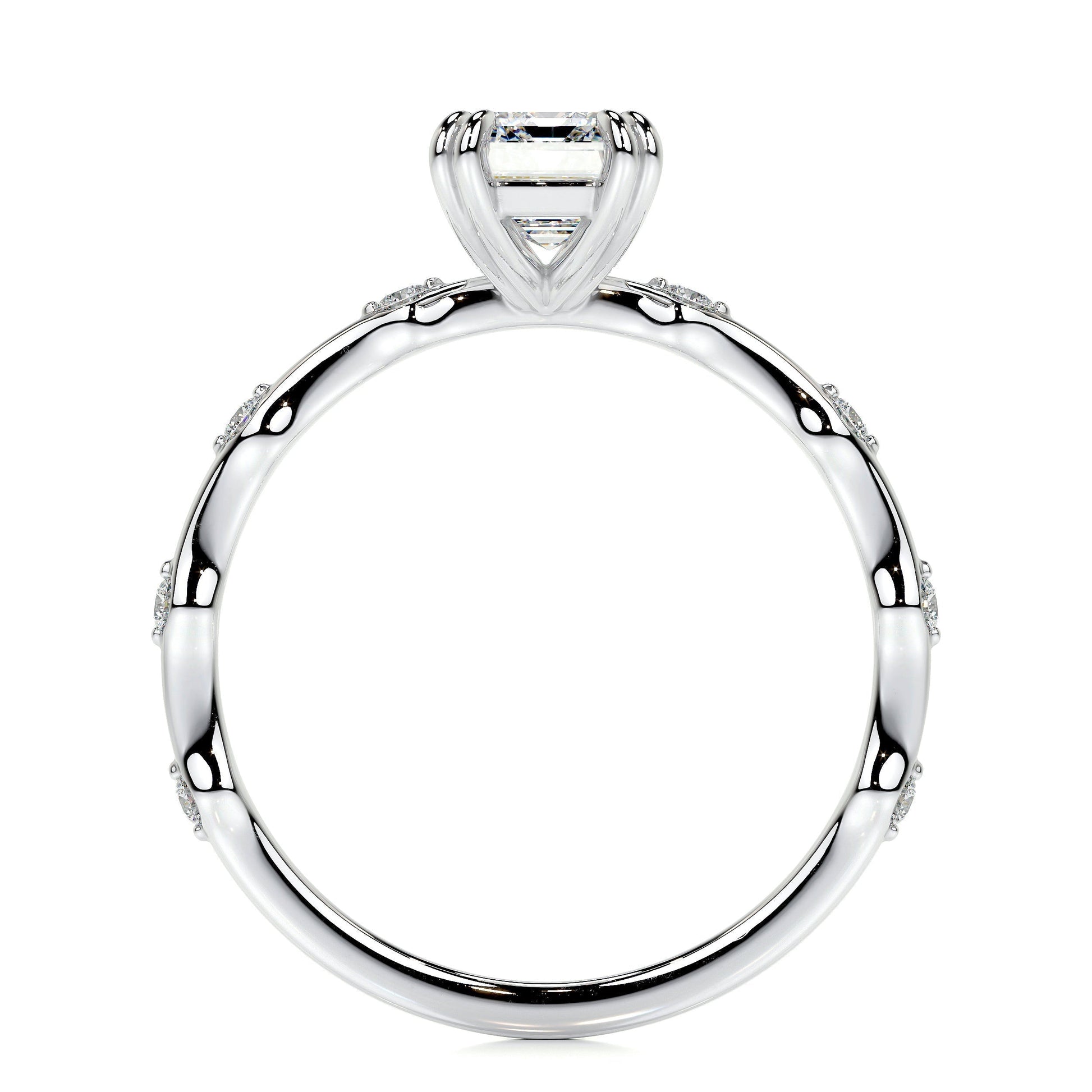 1.50 CT Emerald Solitaire CVD E/VS1 Diamond Engagement Ring 5
