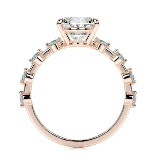 3.0 CT Oval Cut Dainty Pave Style CVD  E/VS1 Diamond Engagement Ring 17