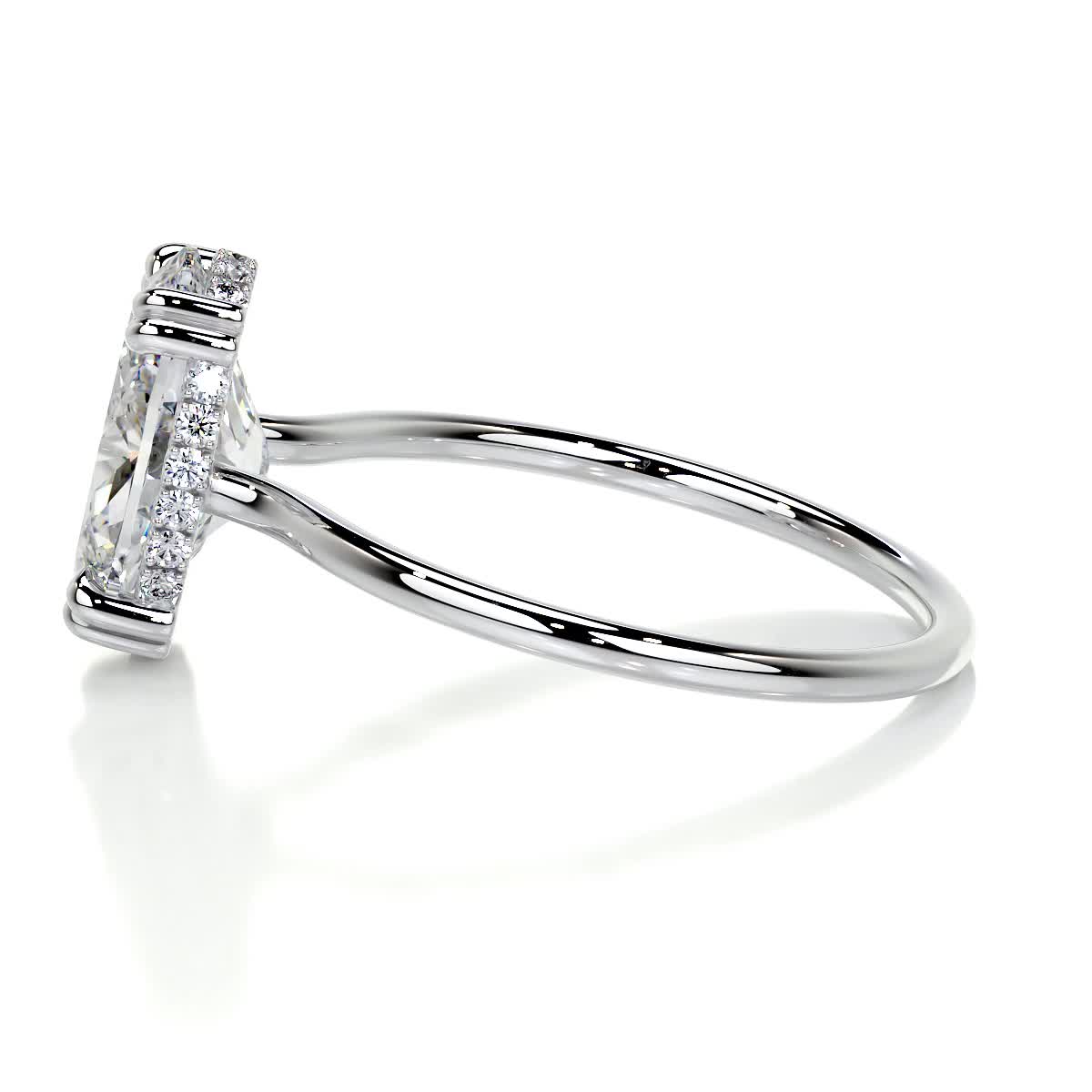 3.0 CT Oval Hidden Halo CVD E/SI1 Diamond Engagement Ring 5