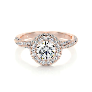 1.0 CT Round Halo CVD E/VS1 Diamond Engagement Ring 12