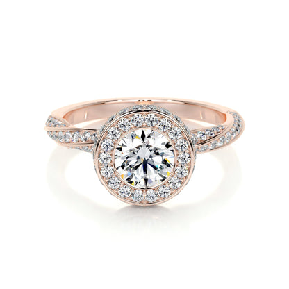 1.0 CT Round Halo CVD E/VS1 Diamond Engagement Ring 12