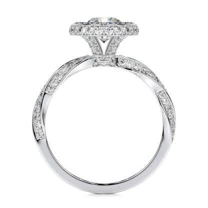 1.0 CT Round Halo CVD E/VS1 Diamond Engagement Ring 7
