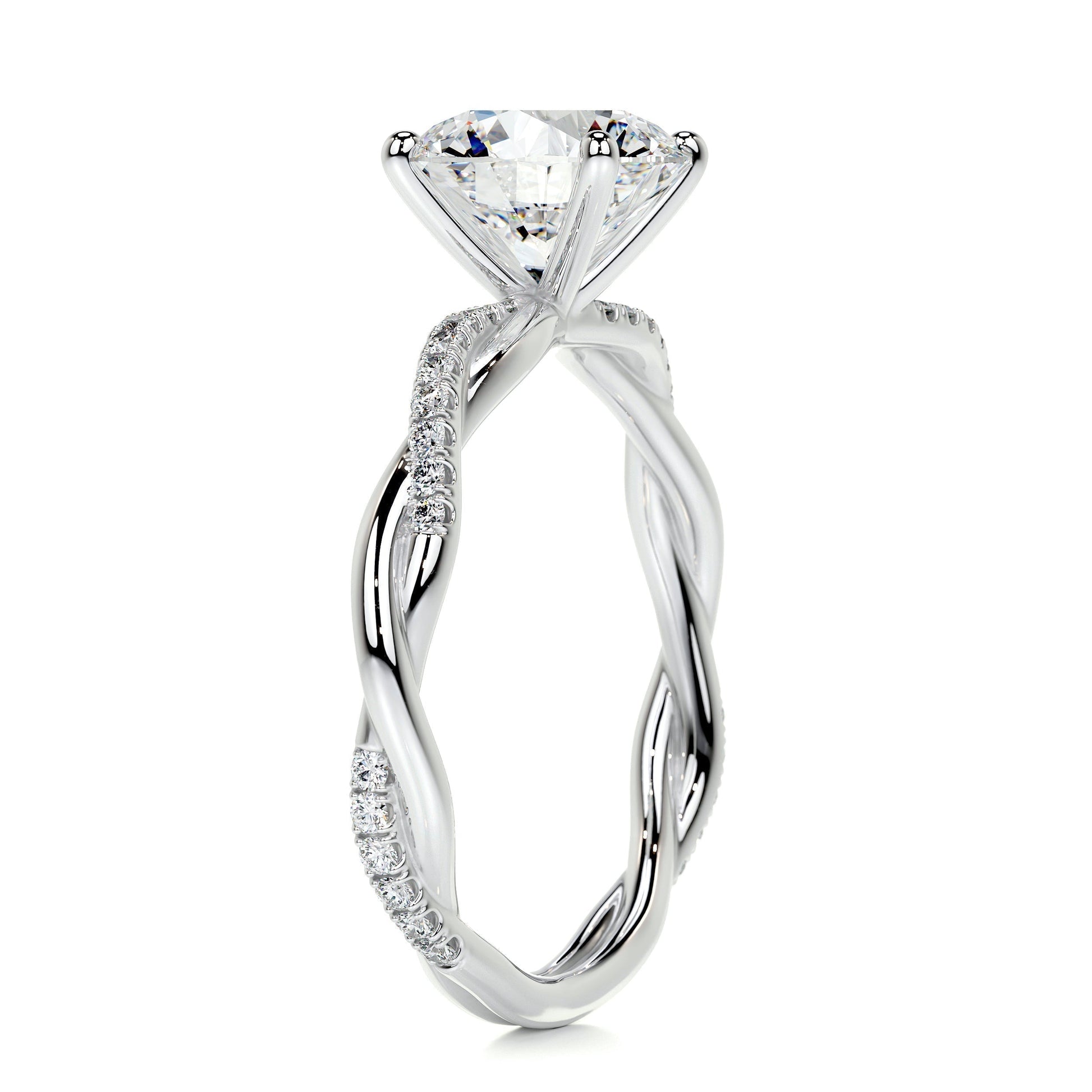 1.5 CT Round Solitaire CVD F/VS2 Diamond Engagement Ring 5