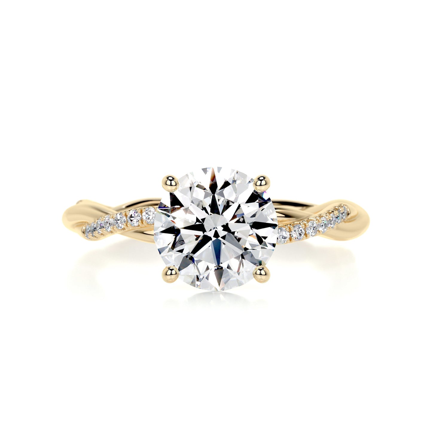 1.5 CT Round Solitaire CVD F/VS2 Diamond Engagement Ring 7
