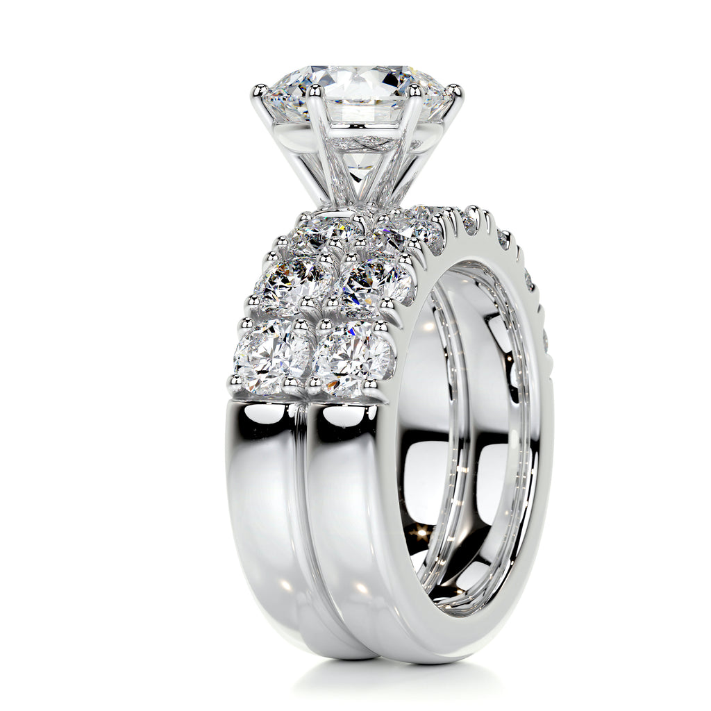 3.0 CT Round Solitaire CVD F/VS Diamond Bridal Set 7