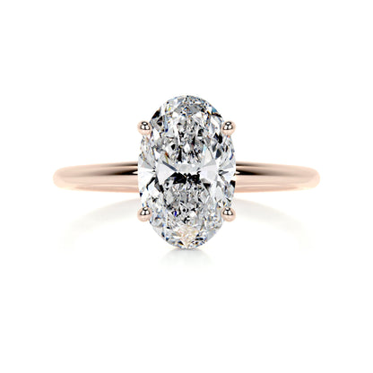 2 CT Oval Solitaire CVD E/VS2 Diamond Engagement Ring 11