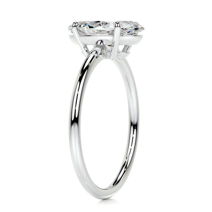 2 CT Oval Solitaire CVD E/VS2 Diamond Engagement Ring 4