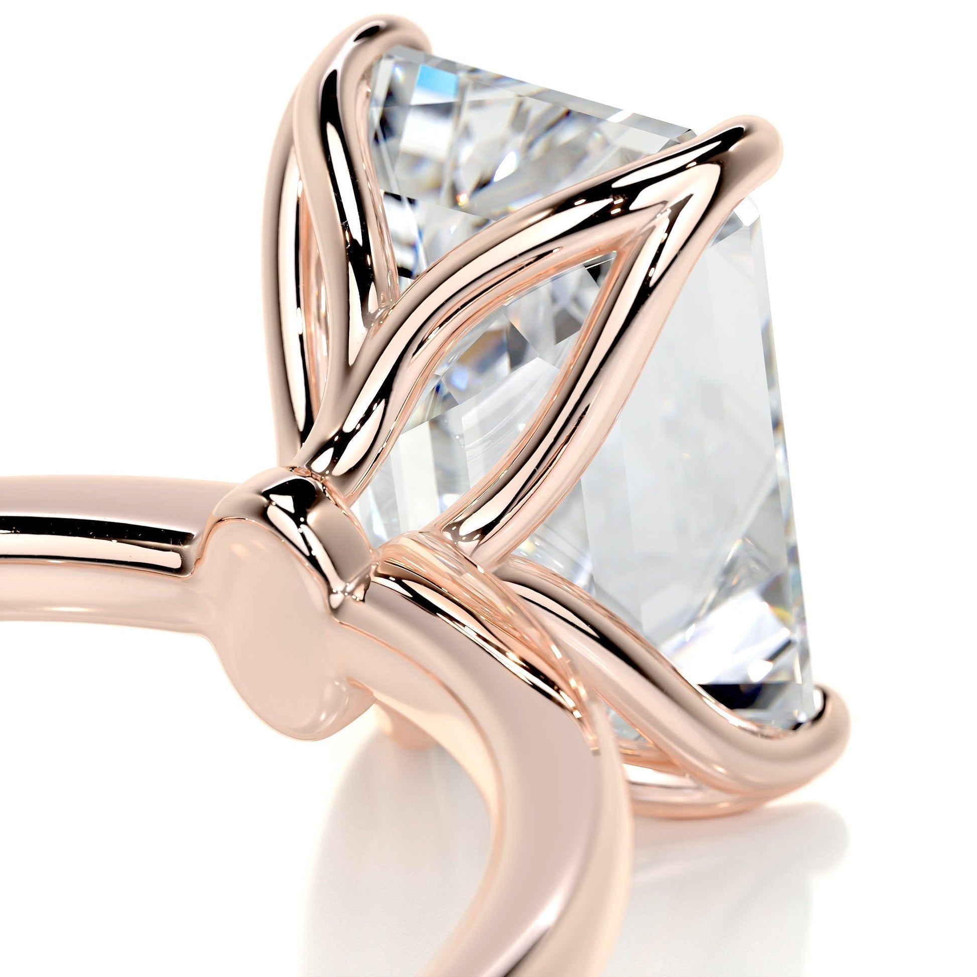 3 CT Emerald Solitaire CVD E/VS2 Diamond Engagement Ring 11