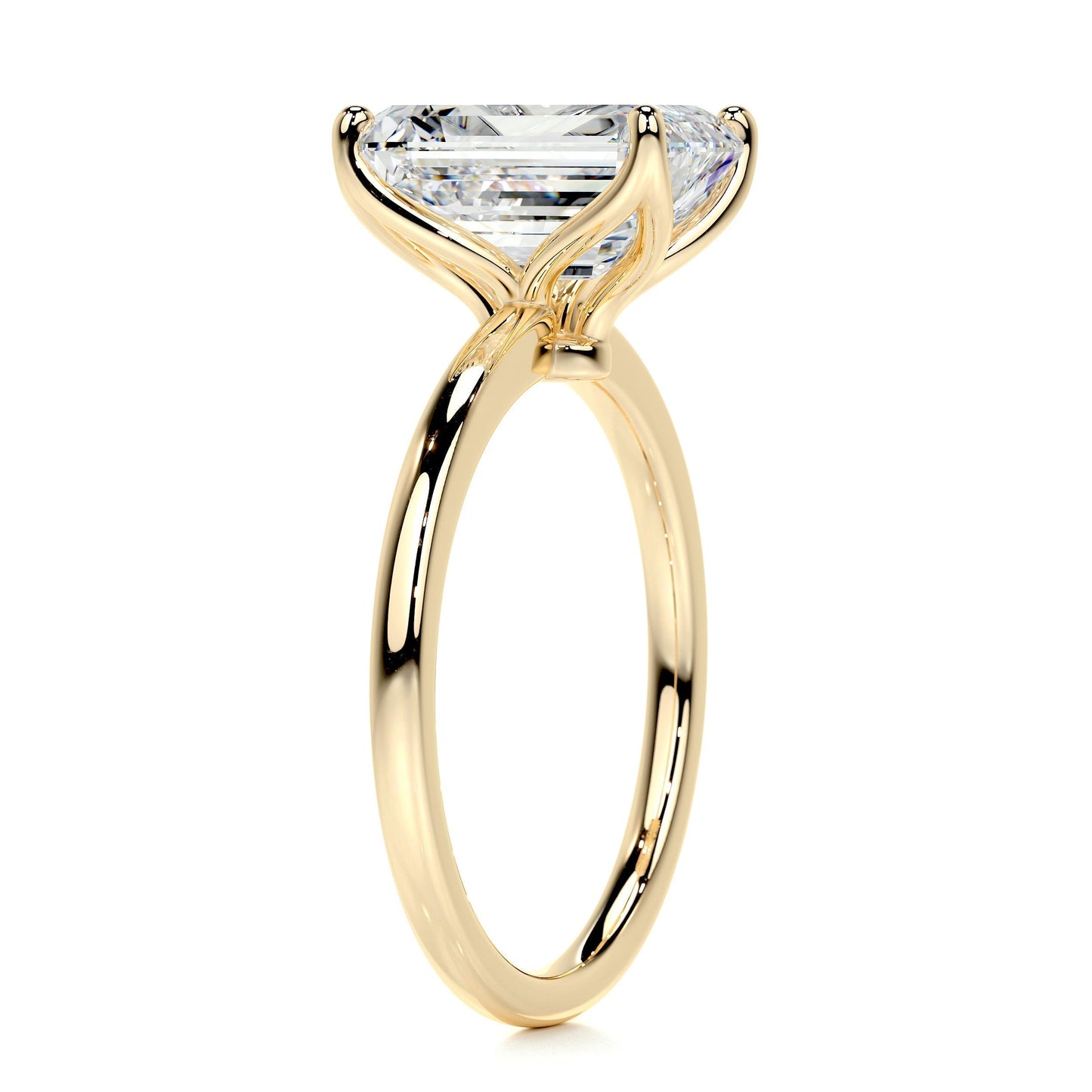 3 CT Emerald Solitaire CVD E/VS2 Diamond Engagement Ring 8