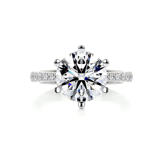 3 CT Round Solitaire CVD G/VS2 Diamond Engagement Ring 1