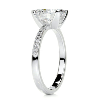 2 CT Oval Pave Style CVD F/VS2 Diamond Engagement Ring 4
