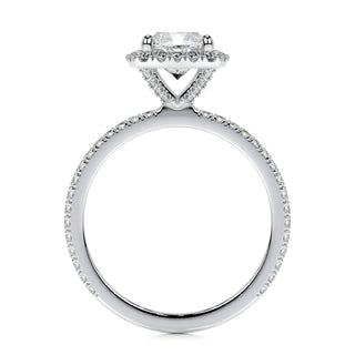 1.0 CT Cushion Halo CVD E/VS2 Diamond Engagement Ring 6