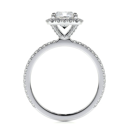 1.0 CT Cushion Halo CVD E/VS2 Diamond Engagement Ring 6