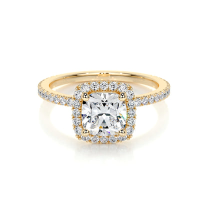 1.0 CT Cushion Halo CVD E/VS2 Diamond Engagement Ring 7