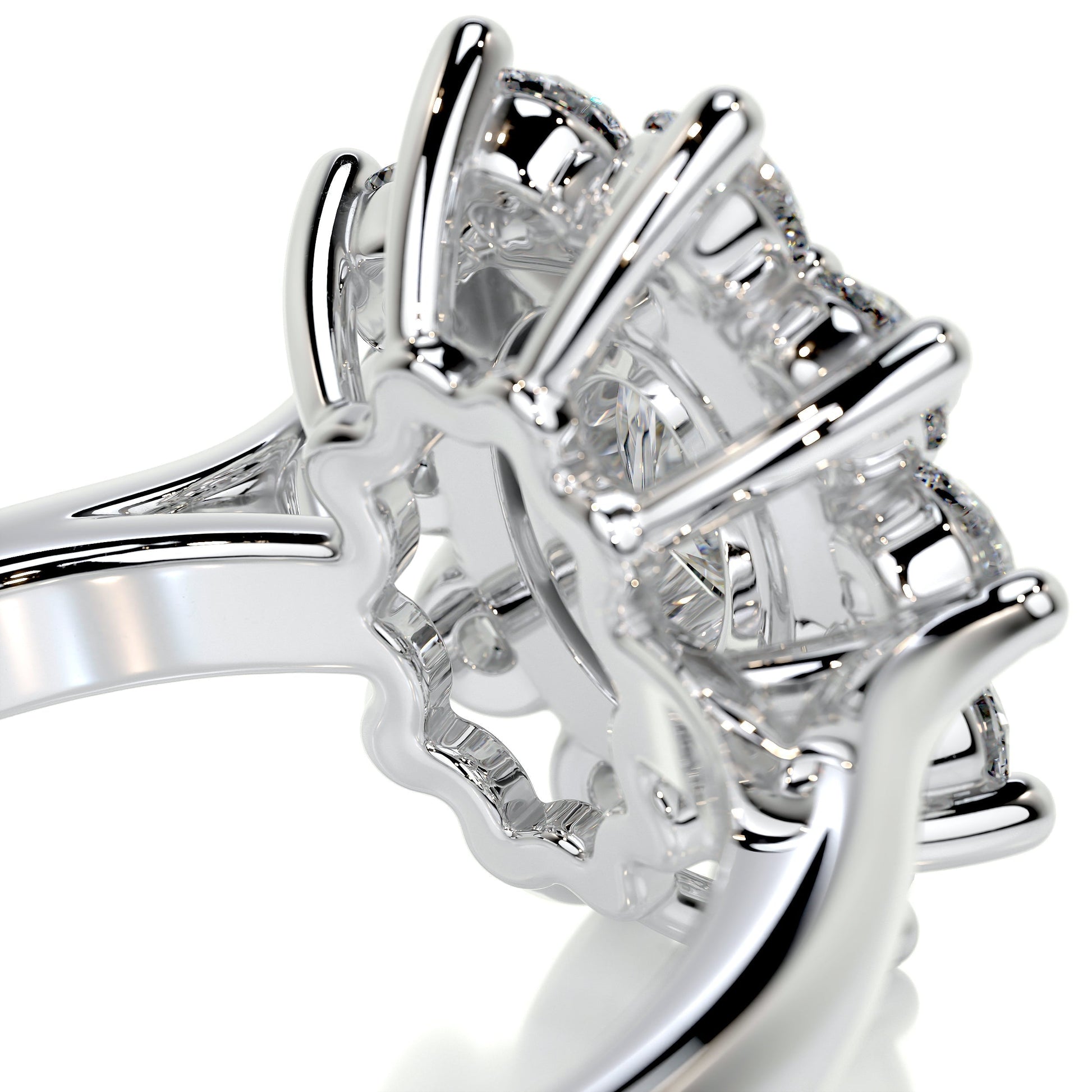 1.0 CT Oval Halo CVD E/VS1 Diamond Engagement Ring 14