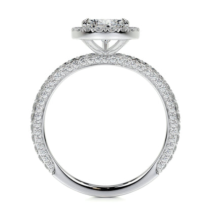 2.0 CT Pear Halo CVD F/VS2 Diamond Engagement Ring 6