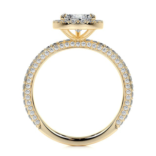 2.0 CT Pear Halo CVD F/VS2 Diamond Engagement Ring 10