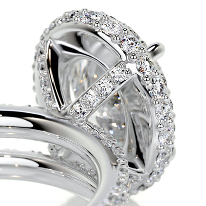 2.0 CT Oval Halo CVD F/VS Diamond Bridal Set 3