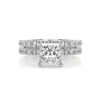 1.50 CT Princess Hidden Halo CVD F/VS Diamond Bridal Ring Set 1