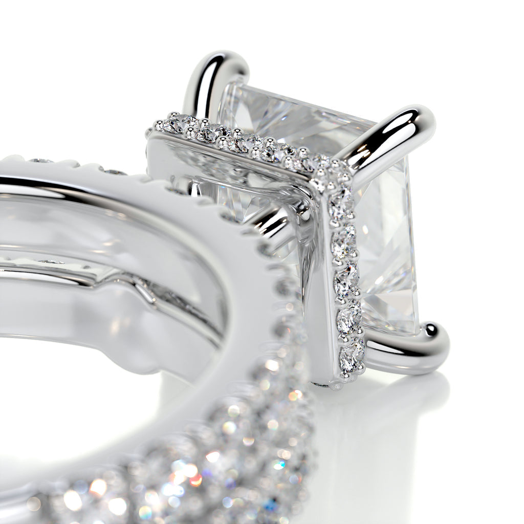 1.50 CT Princess Hidden Halo CVD F/VS Diamond Bridal Ring Set 3