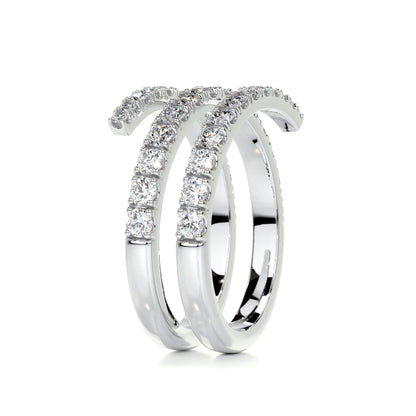 1 CT Round Spiral CVD EF/VVS Diamond Wedding Band 3