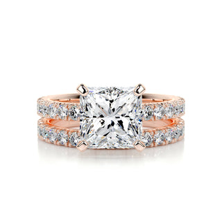 2.0 CT Princess Solitaire CVD F/VS Diamond Bridal Set 13