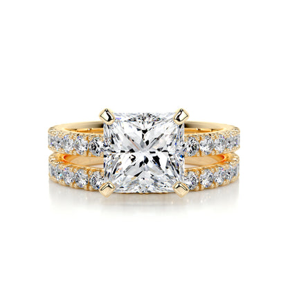 2.0 CT Princess Solitaire CVD F/VS Diamond Bridal Set 8