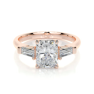 1.50 CT Radiant Three Stones CVD G/VS2 Diamond Engagement Ring 11
