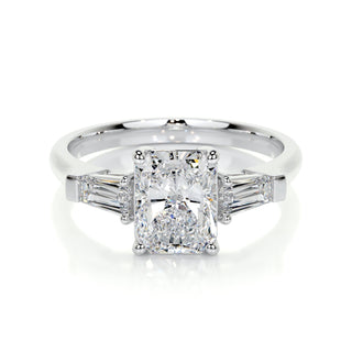 1.50 CT Radiant Three Stones CVD G/VS2 Diamond Engagement Ring 1