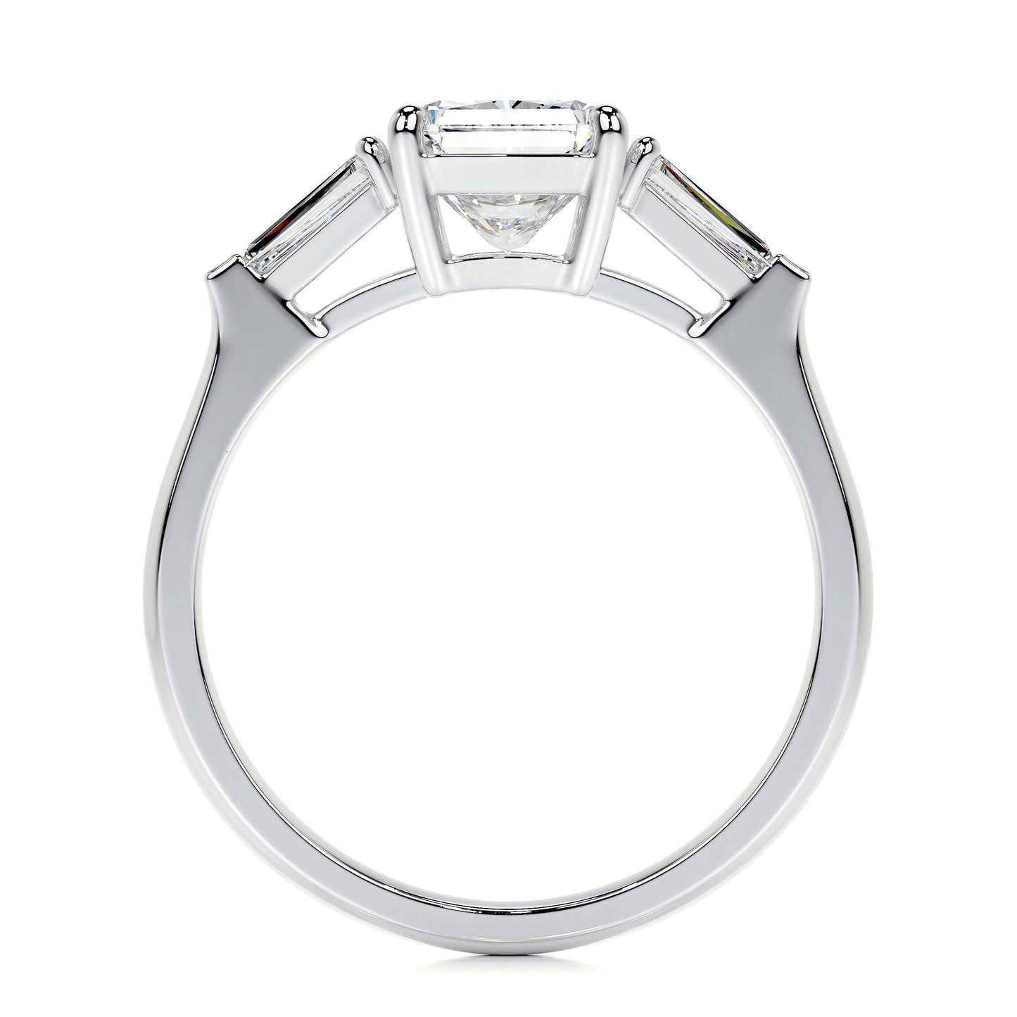 1.50 CT Radiant Three Stones CVD G/VS2 Diamond Engagement Ring 5