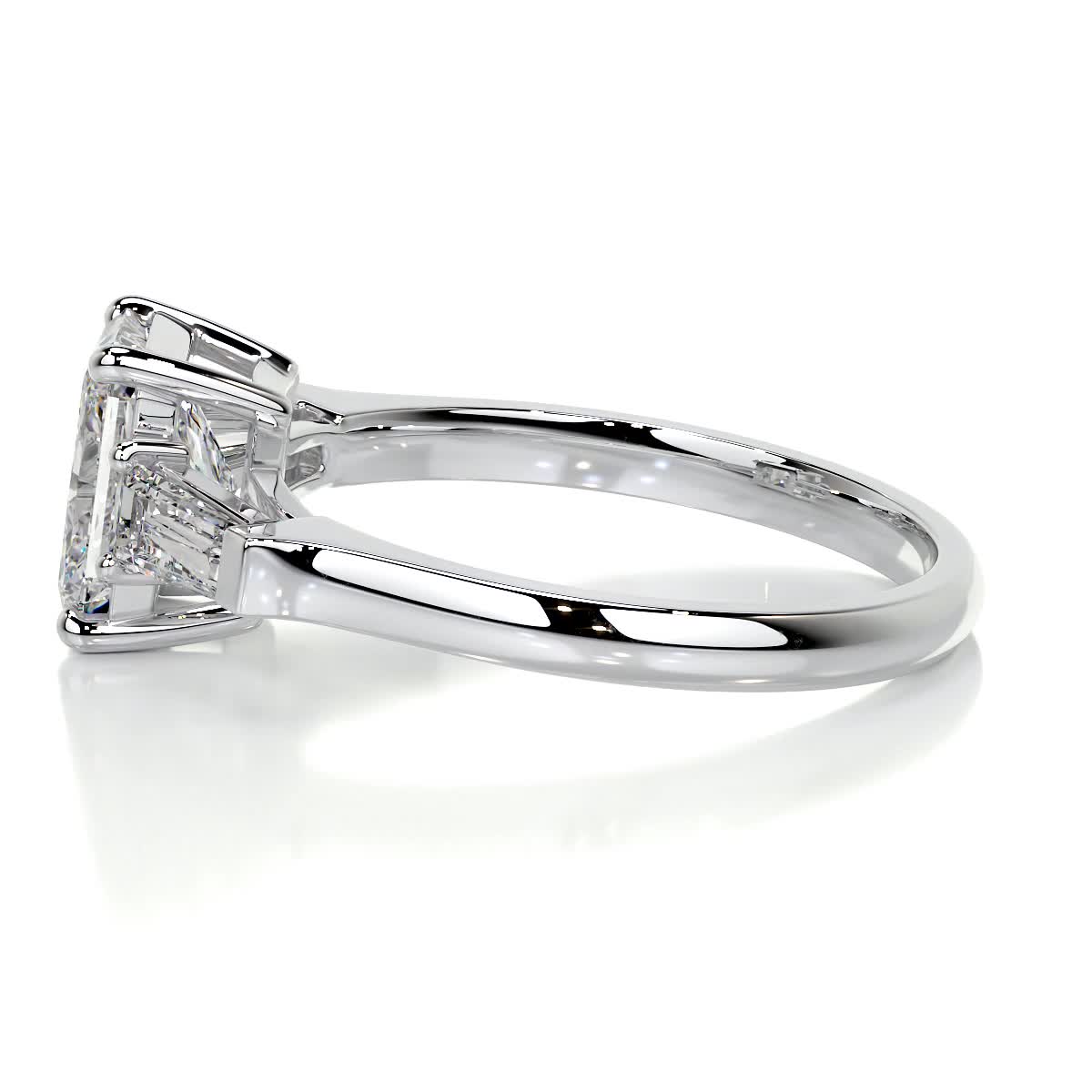 1.50 CT Radiant Three Stones CVD G/VS2 Diamond Engagement Ring 4